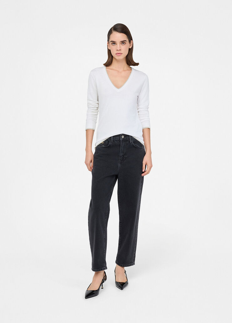 V-neck jumper white wool Liu Jo - medium V-neck jumper white wool Liu Jo - medium