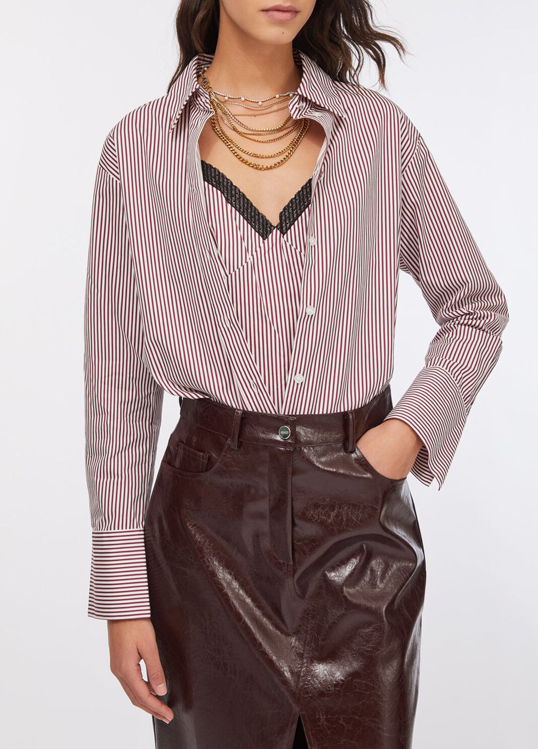 Camisa de rayas con top blanco Liu Jo - large image number 0