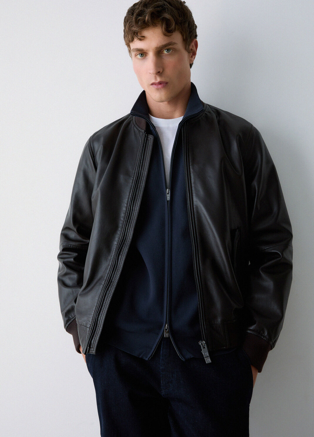 Leather Bomber Jacket chocolate Liu Jo - large image number 2