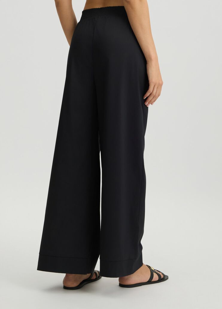 Cotton palazzo trousers black Liu Jo - large image number 1 Cotton palazzo trousers black Liu Jo - large image number 1