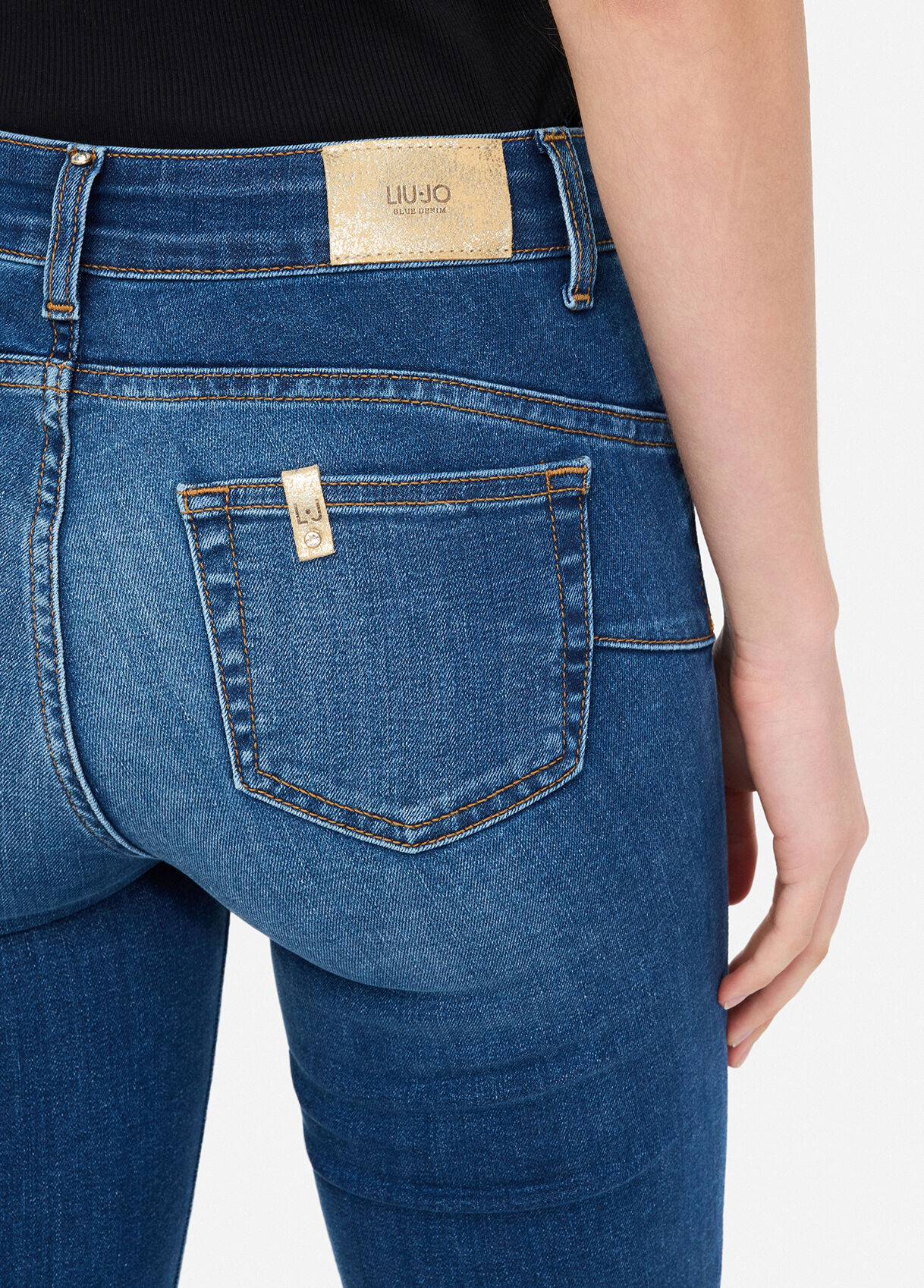 High-waisted skinny jeans colour blue denim | Liu Jo