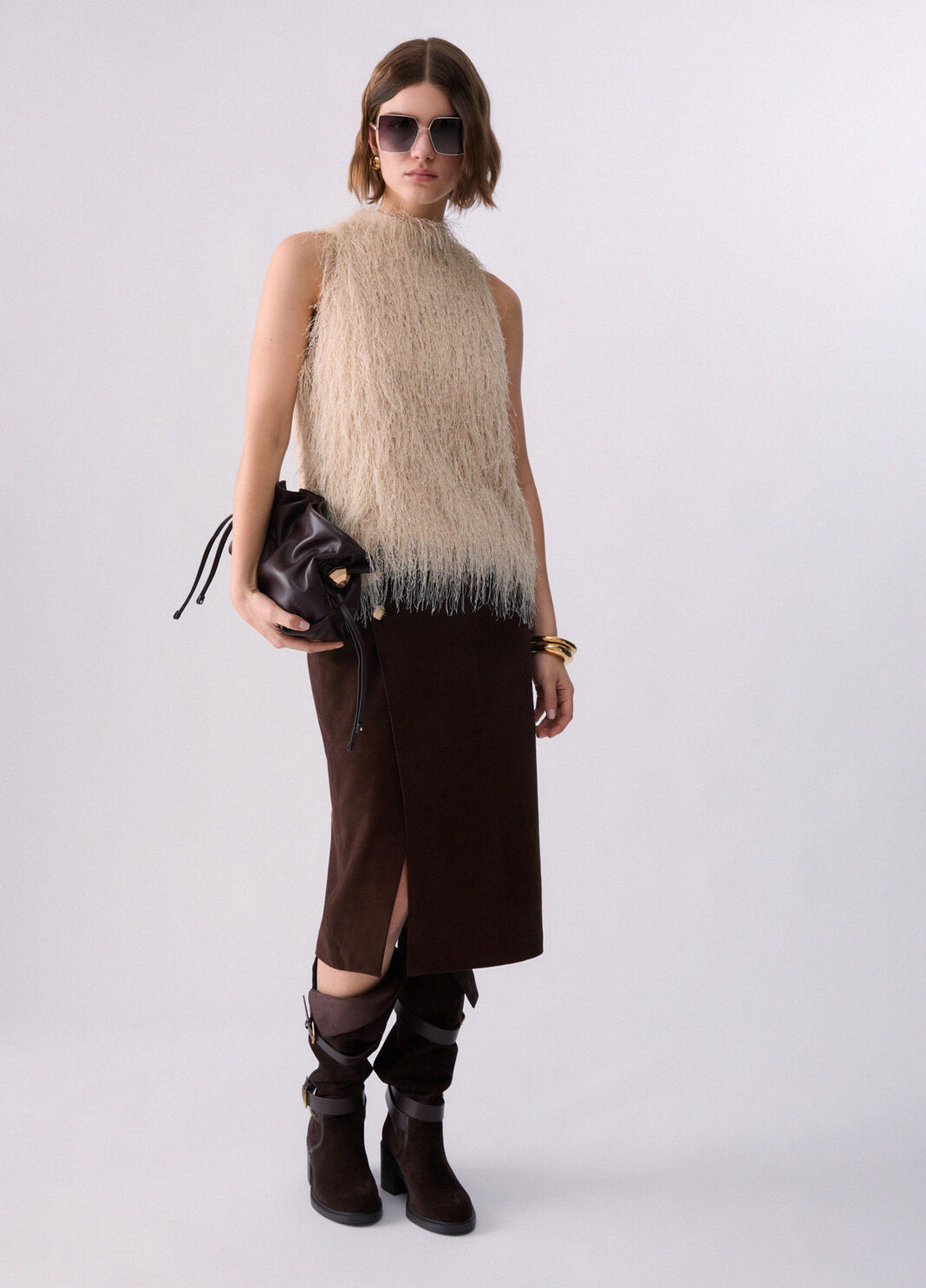 Fringed Top butter Liu Jo - large image number 5