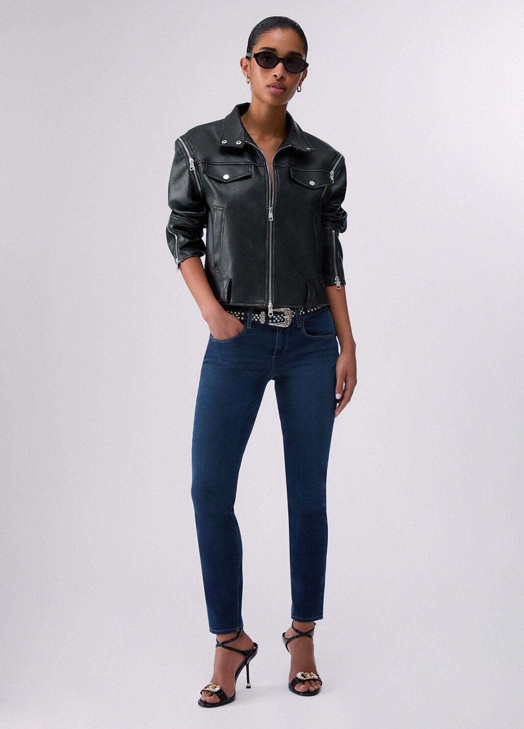 Jean skinny bottom-up denim bleu fonc&eacute; Liu Jo - large image number 5