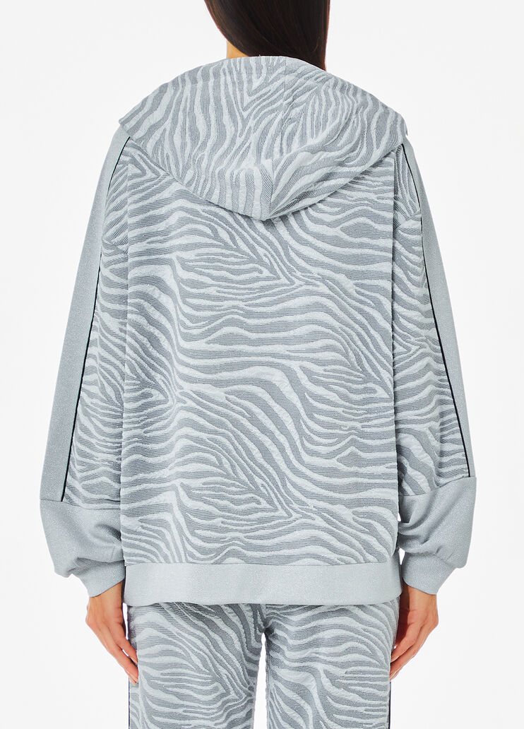 Jacquard-Sweatshirt mit Kapuze grau Liu Jo - medium