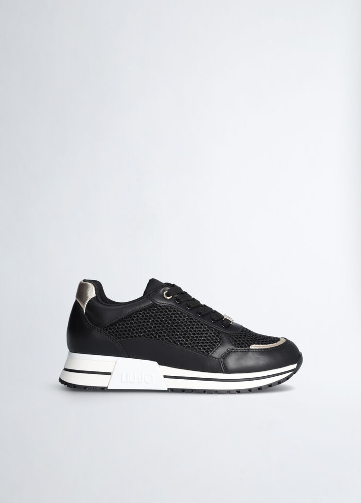 Women's Shoes Sneakers LIU JO Milano Kylie05P X100 Black Silver
