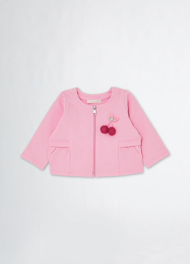 Cotton sweatshirt with zip pink Liu Jo - medium Cotton sweatshirt with zip pink Liu Jo - medium