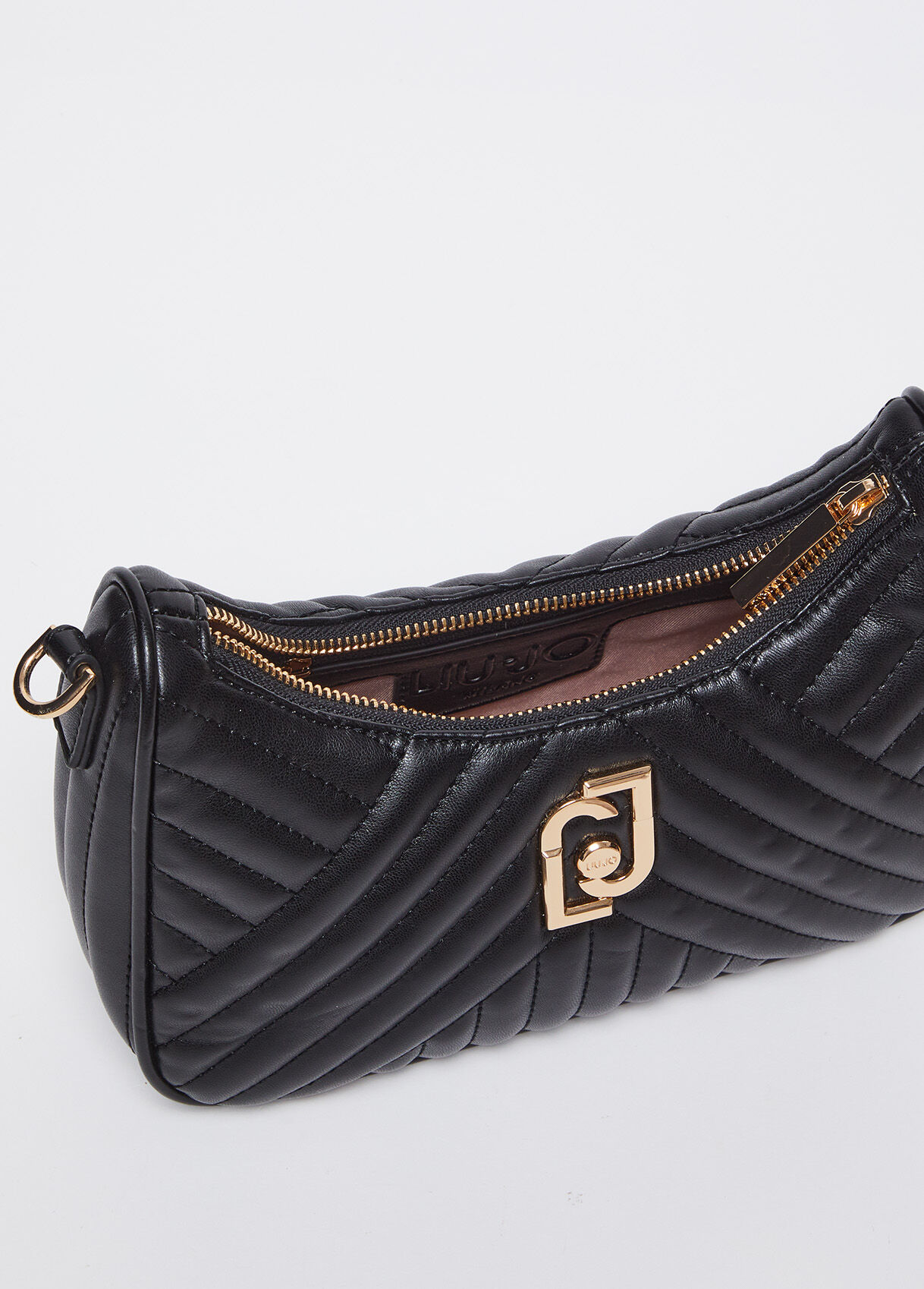 Quilted crossbody bag with charm colour black Liu Jo