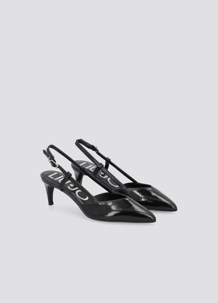 Patent slingback court shoes black Liu Jo - large image number 1 Patent slingback court shoes black Liu Jo - large image number 1