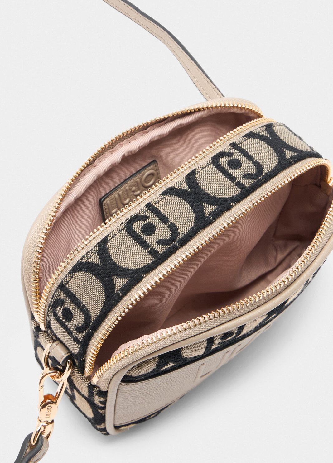 Small jacquard crossbody bag dark grey Liu Jo - large image number 4