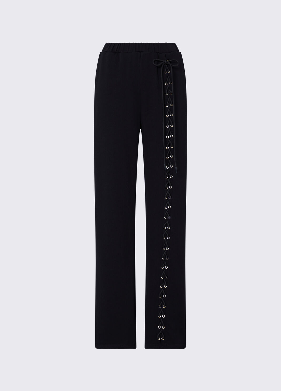 Trousers in sweatshirt with laces black Liu Jo - large image number 6