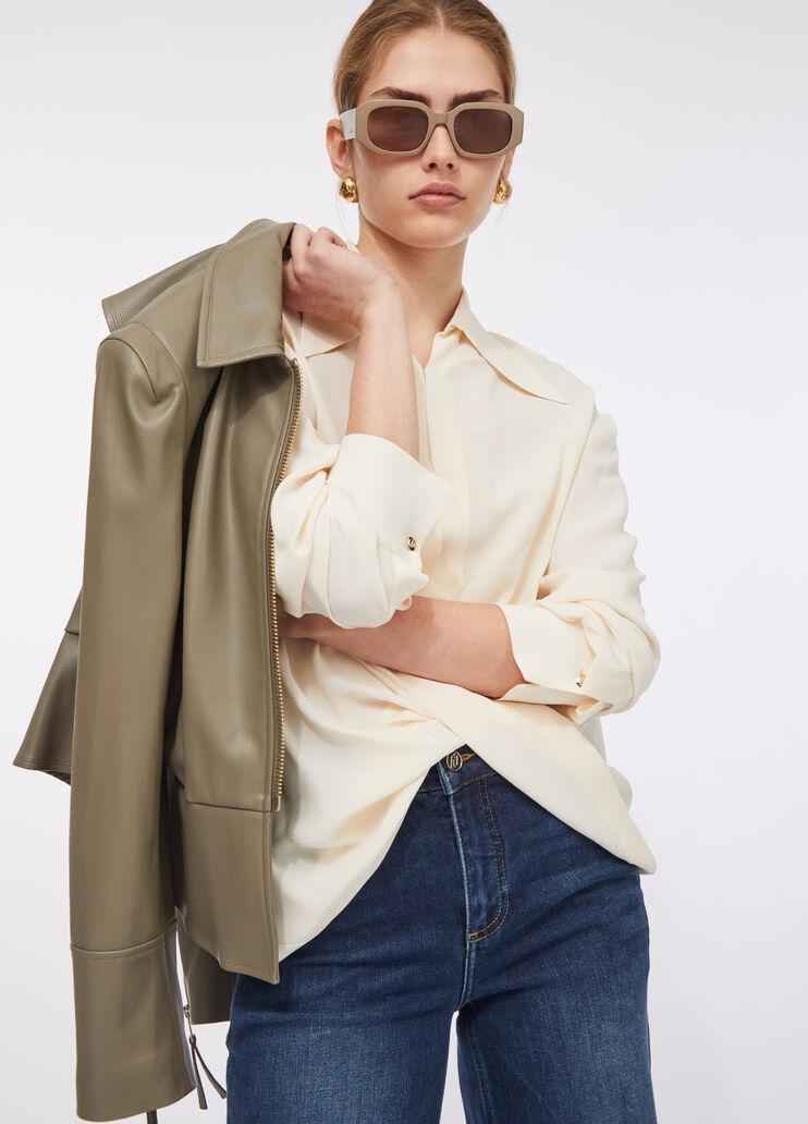 Bluse aus Crêpe de Chine Creme Liu Jo - medium