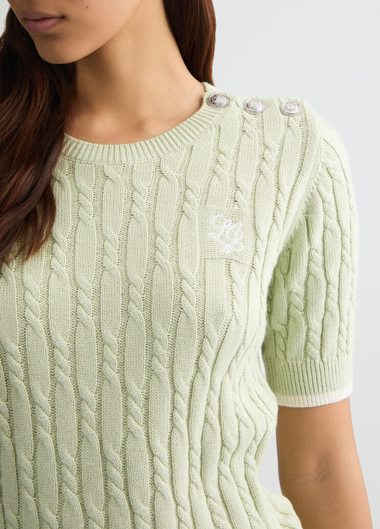 Knit T-shirt green Liu Jo - large image number 4 Knit T-shirt green Liu Jo - large image number 4