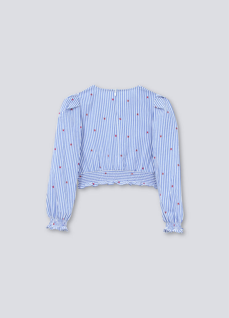 Striped crop top Light Blue Liu Jo - large image number 1 Striped crop top Light Blue Liu Jo - large image number 1