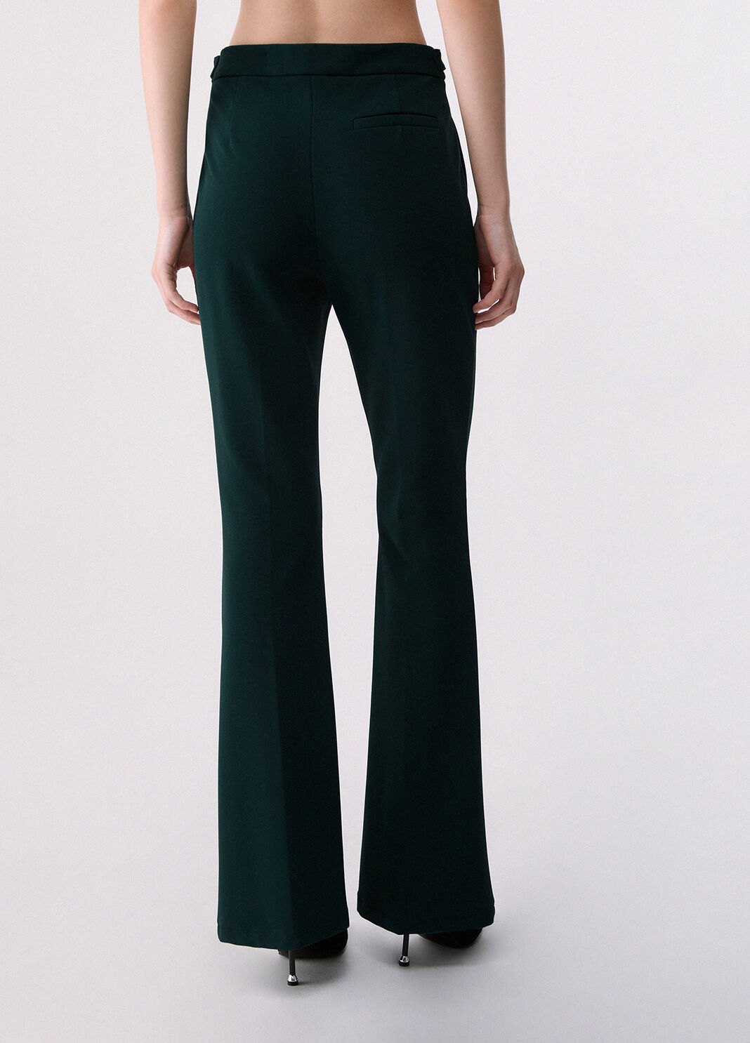 Flare trousers elegant dark green Liu Jo - large image number 1