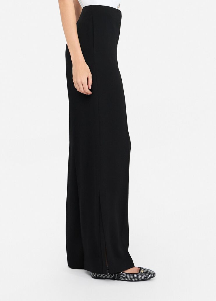Envers satin palazzo trousers black Liu Jo - large image number 3 Envers satin palazzo trousers black Liu Jo - large image number 3