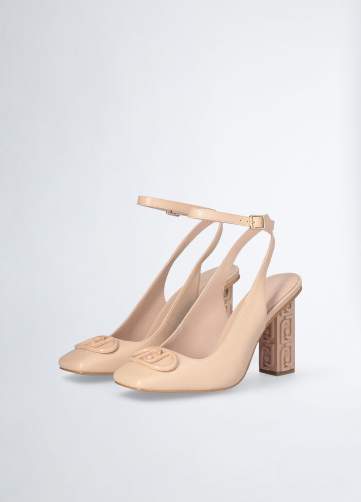 Slingbacks with branded heel nude Liu Jo - large image number 2 Slingbacks with branded heel nude Liu Jo - large image number 2