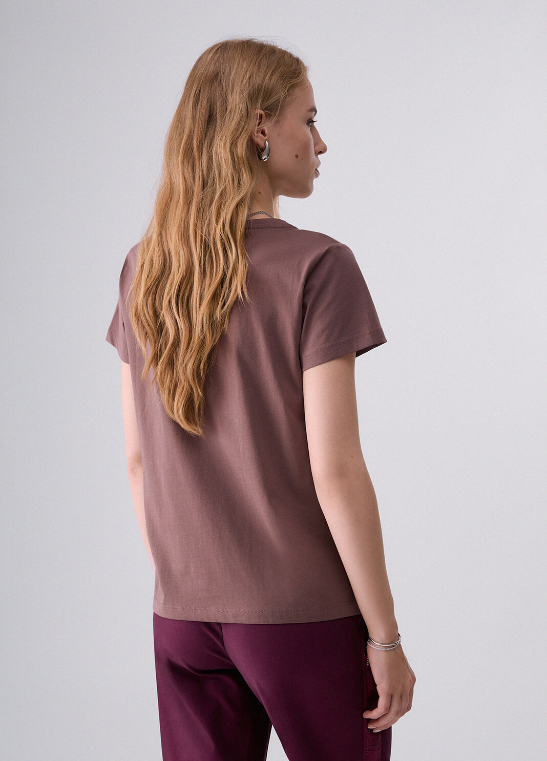 T-shirt avec logo rose fonc&eacute; Liu Jo - large image number 1