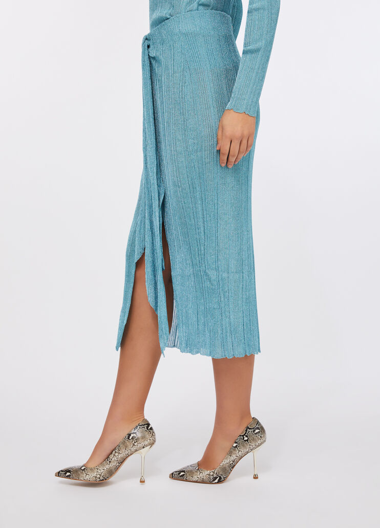 Jupe en maille Lurex® vert d'eau Liu Jo - large image number 4