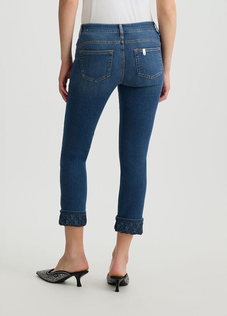 Cropped skinny jeans with turn-ups monogram print Liu Jo - large image number 1 Cropped skinny jeans with turn-ups monogram print Liu Jo - large image number 1