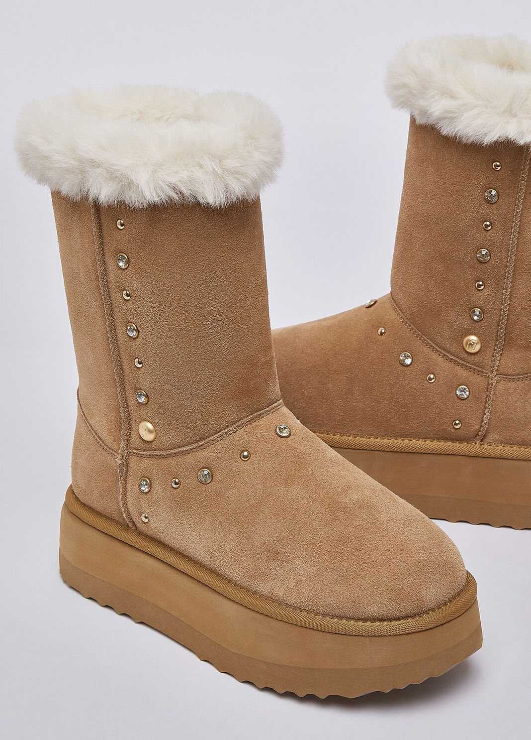 Stiefel warm mit Schmucksteinen Cognac Liu Jo - large image number 6