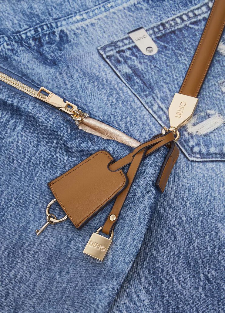 Sac foulard moyen mod&egrave;le imprim&eacute; denim Liu Jo - medium