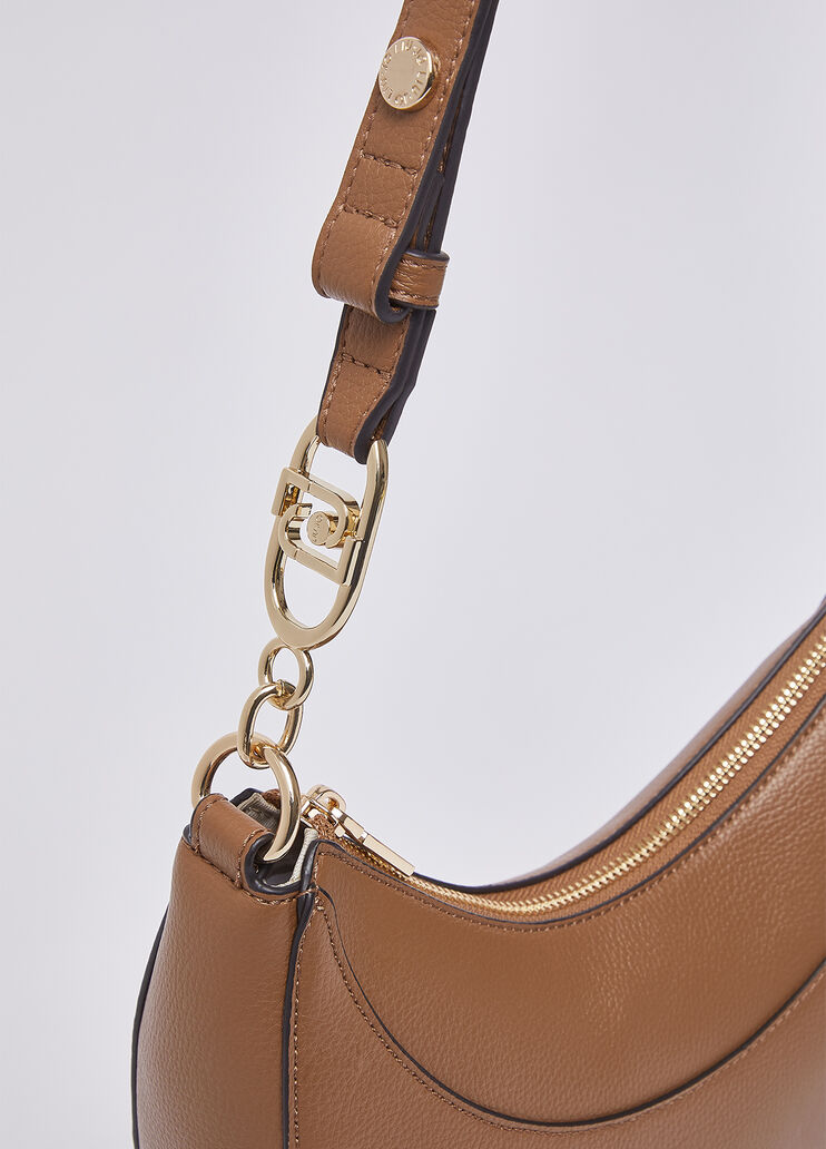 Mittelgro&szlig;e Hobobag mit Anh&auml;nger braun Liu Jo - medium