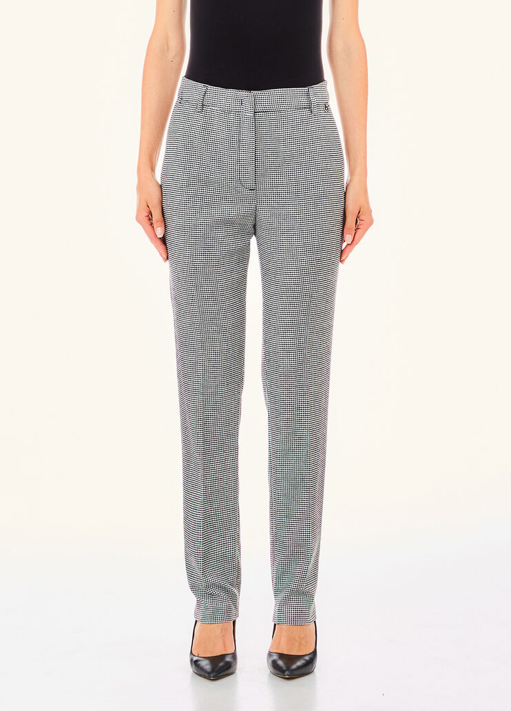Eco-friendly houndstooth trousers white/black Liu Jo - large image number 0