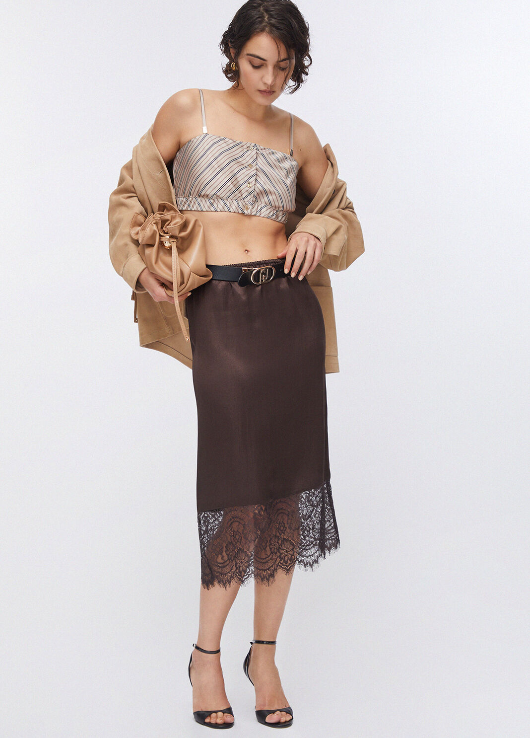 Gestreiftes Crop Top Beige Liu Jo - large image number 5