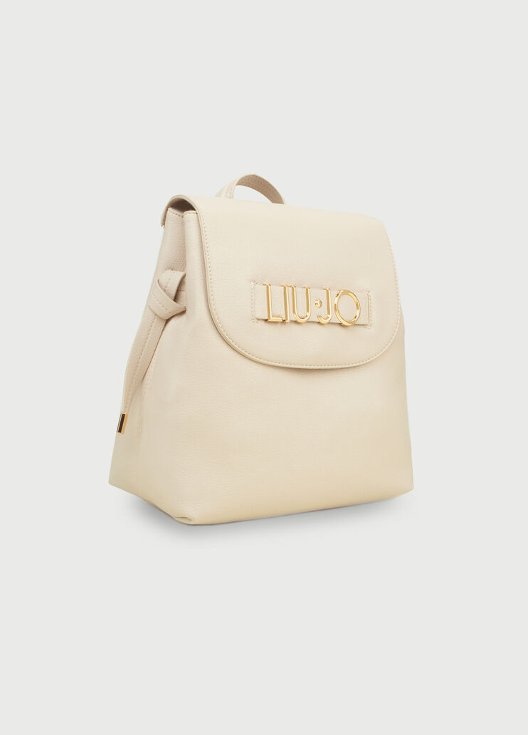 Rucksack with logo champagne Liu Jo - large image number 2