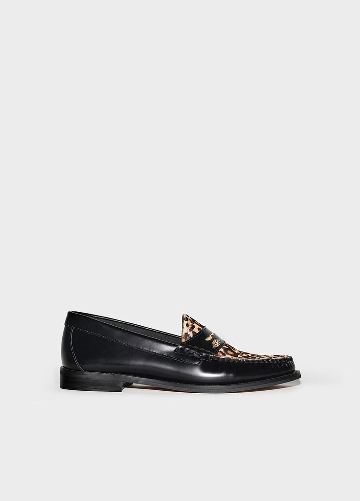 Mocasines con detalle de estampado animal negro Liu Jo - medium