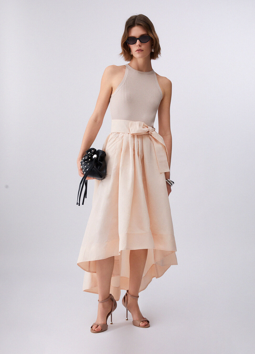 Langes Taftkleid nude Liu Jo - large image number 5