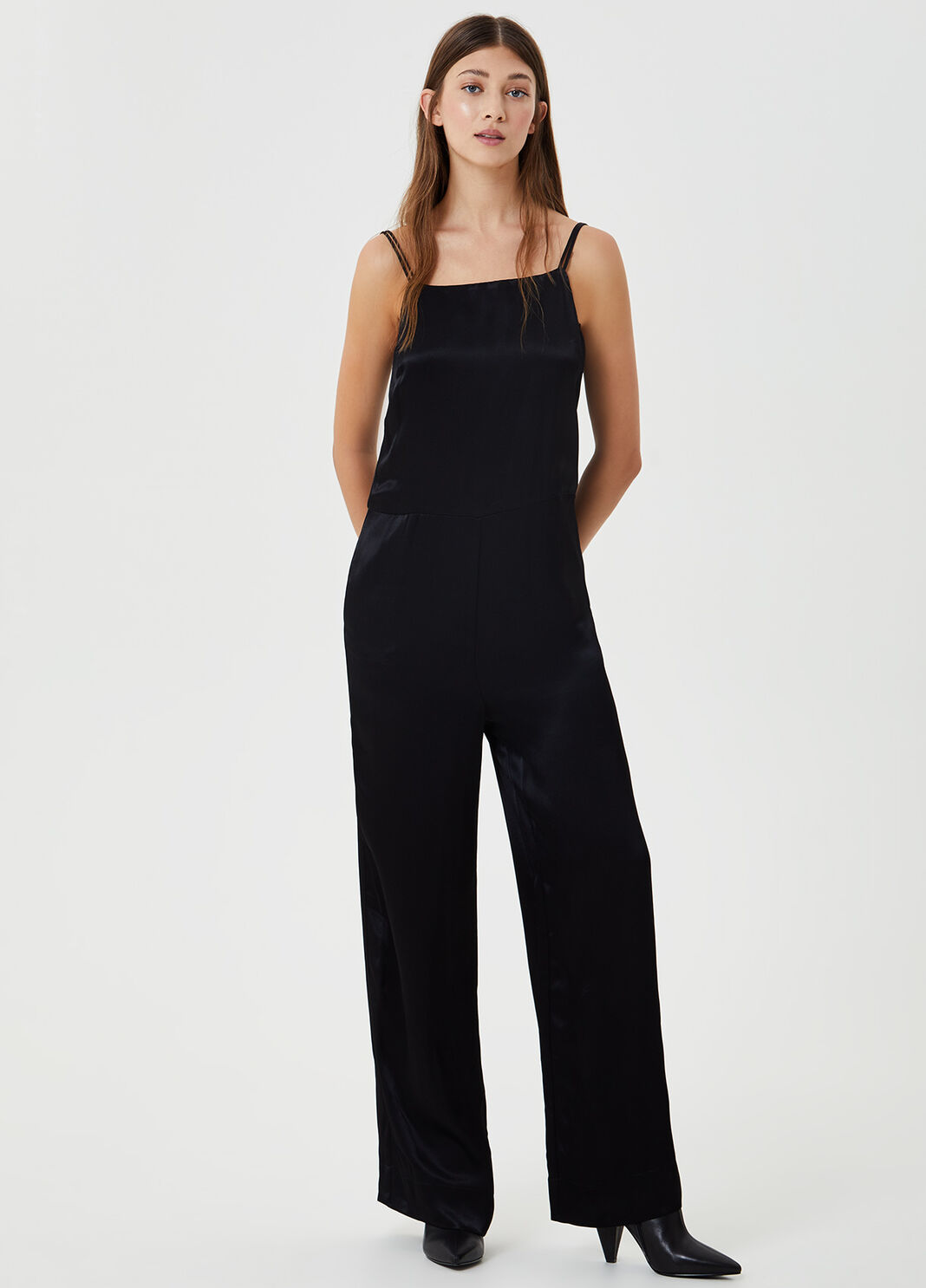 Long satin jumpsuit Black Liu Jo - large image number 0