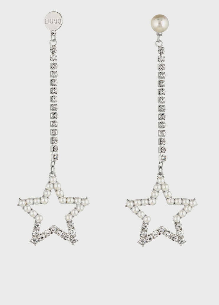 Ohrhänger mit Sternen Stahlgrau Liu Jo - large image number 1