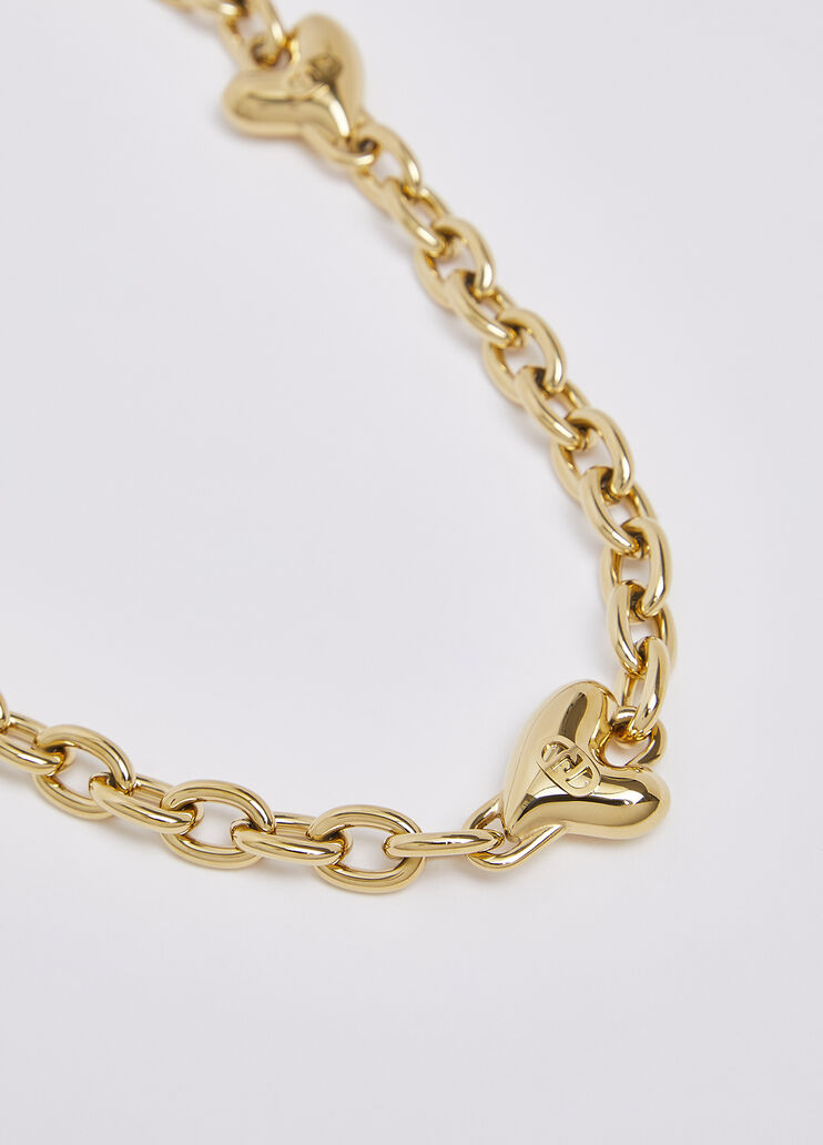 Collier &agrave; maillons en forme de c&oelig;ur or Liu Jo - medium