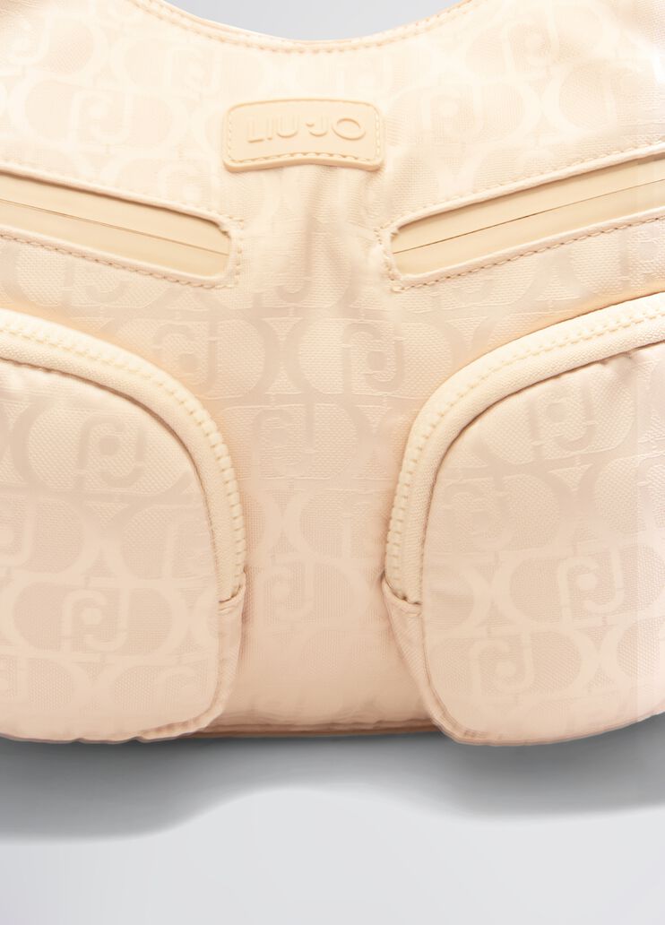 Nylon bag with pockets light gold colour Liu Jo - large image number 4 Nylon bag with pockets light gold colour Liu Jo - large image number 4