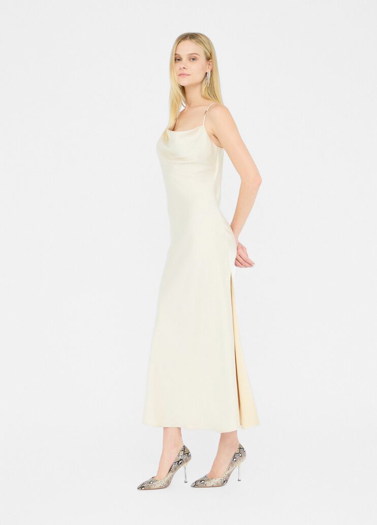 Dressy satin dress ivory Liu Jo - large image number 3 Dressy satin dress ivory Liu Jo - large image number 3