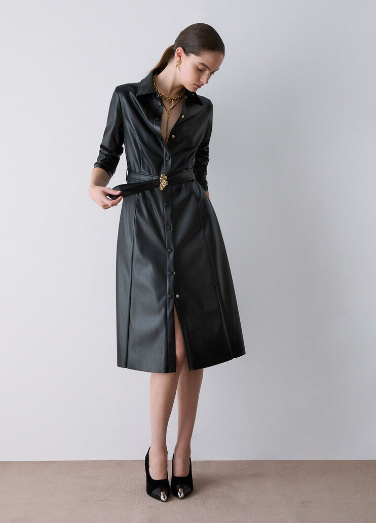 Coated fabric dress black Liu Jo - medium