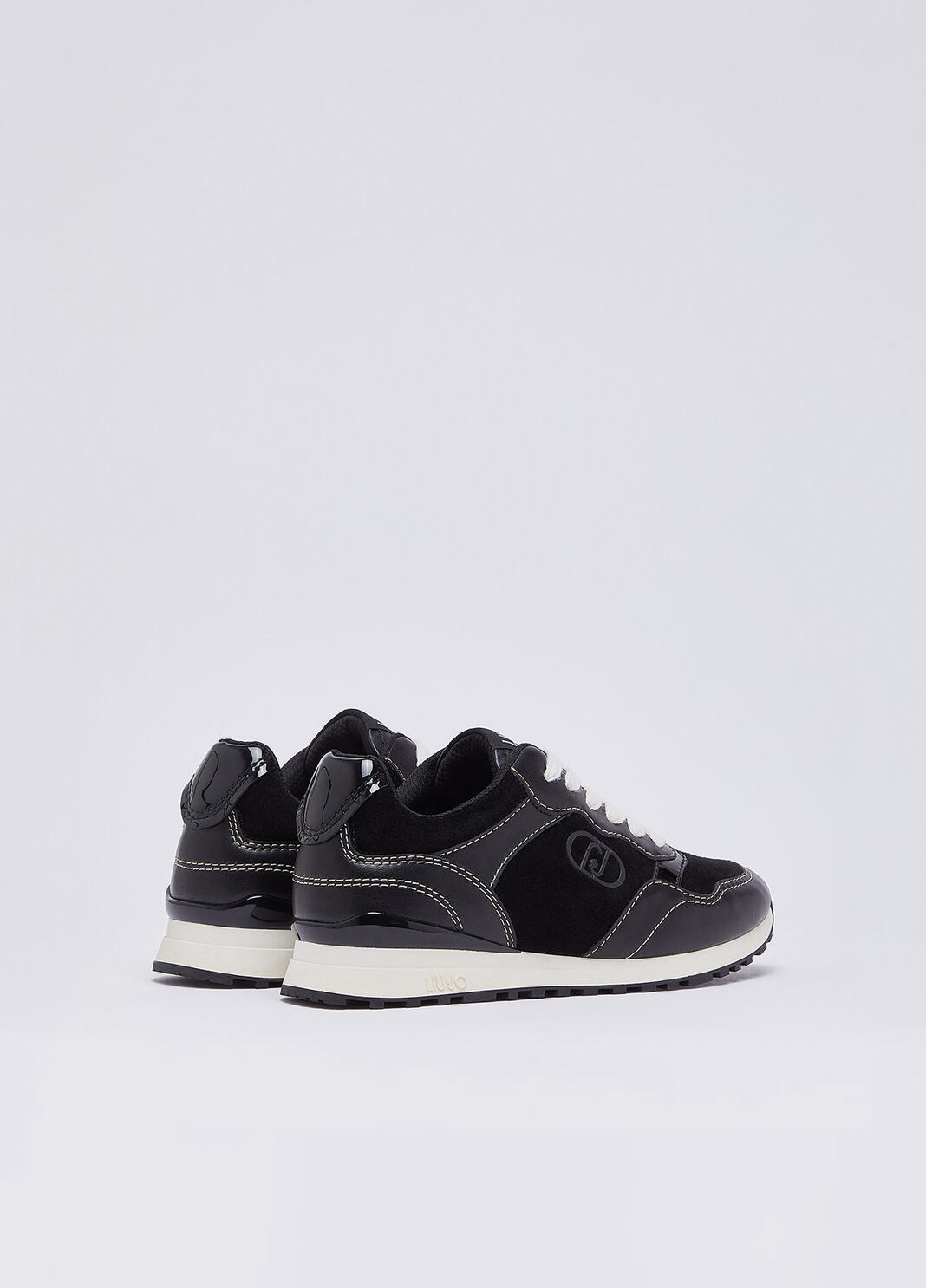 Sneakers aus Leder und Veloursleder Schwarz Liu Jo - large image number 2