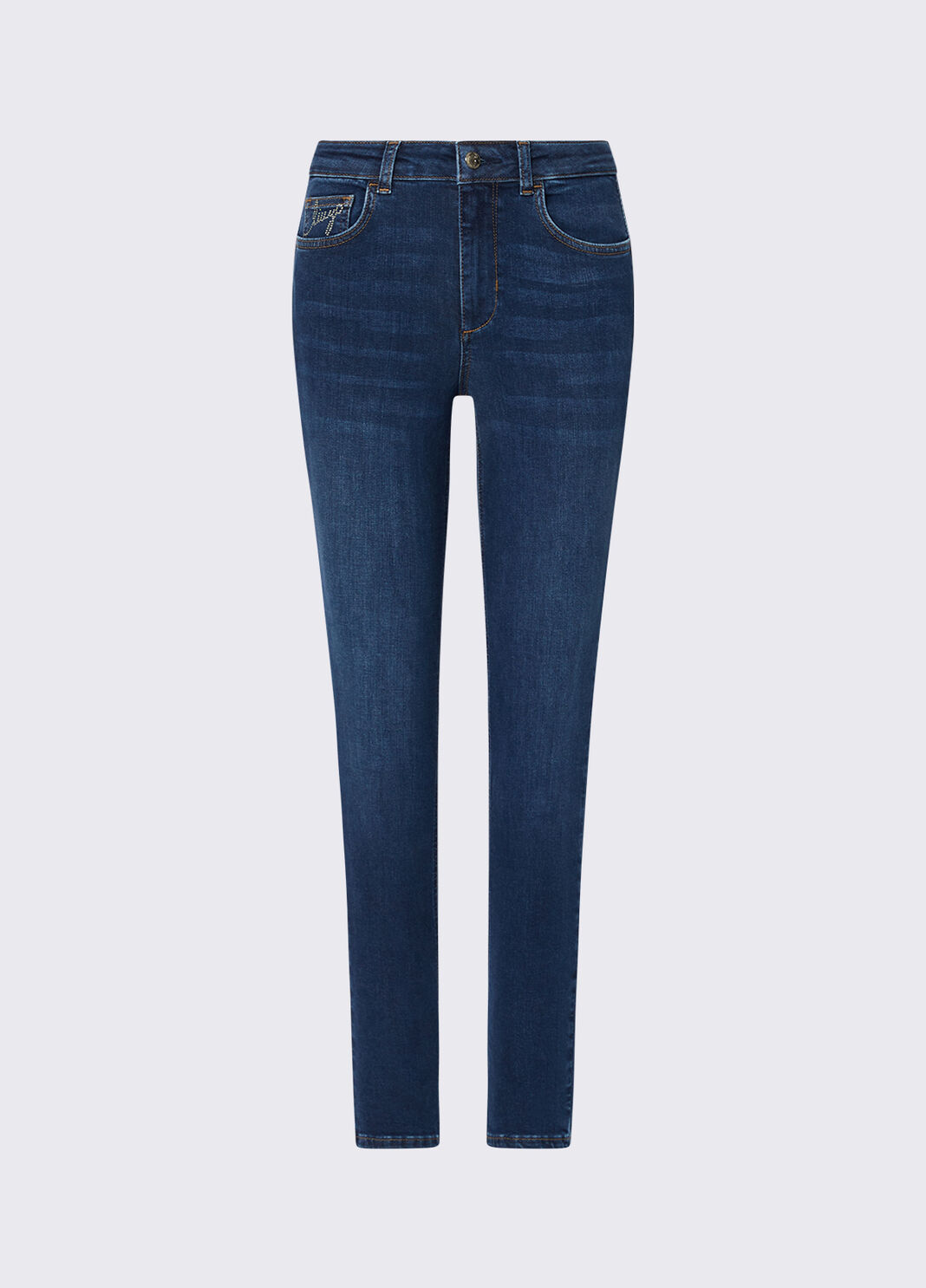 Skinny jeans with embellishments dark denim Liu Jo - large image number 6