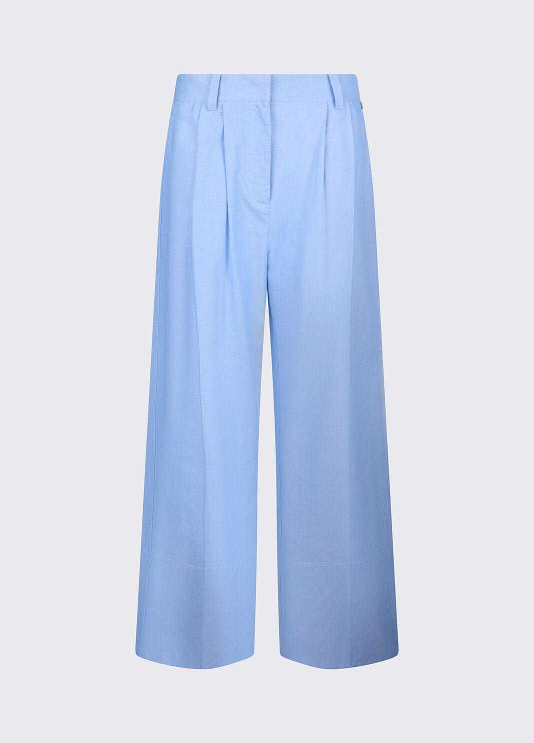 Pantalon &agrave; revers vichy bleu clair Liu Jo - large image number 4