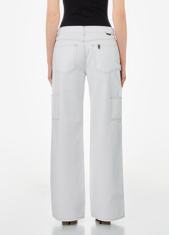 Low-rise flared trousers white Liu Jo - large image number 1