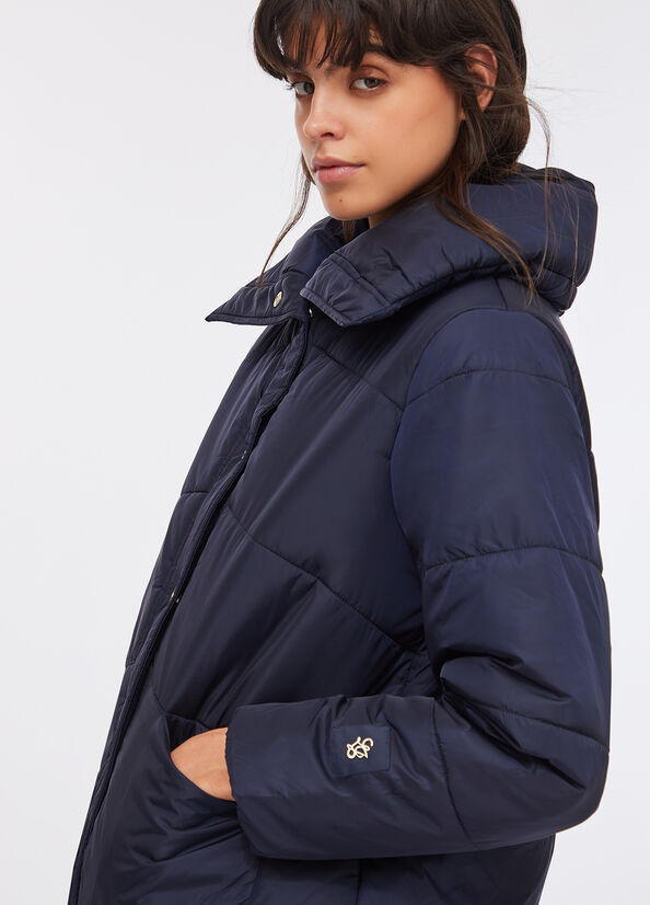 Piumino Donna Leggero E Oversize – Con Cappuccio, Imbottitura In Cotone E Trapuntatura A Rombi