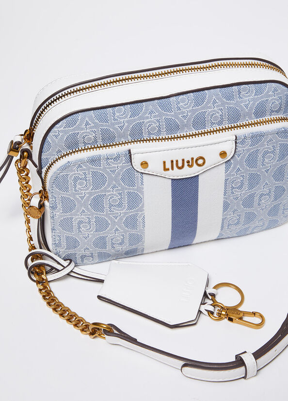 Medium jacquard crossbody bag blue Liu Jo - large image number 1