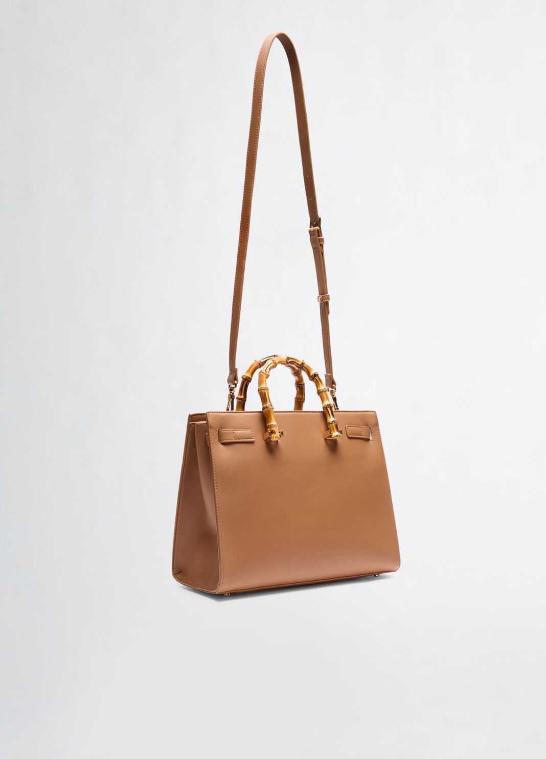 Large bag with bamboo-finish handles brown Liu Jo - large image number 3
