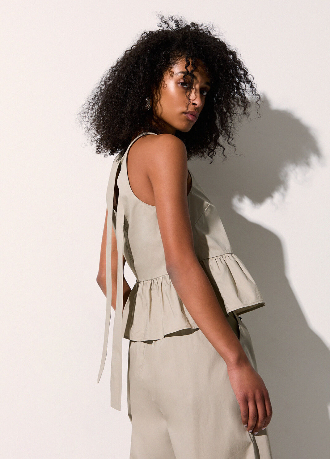 Poplin top with bow grey Liu Jo - large image number 2