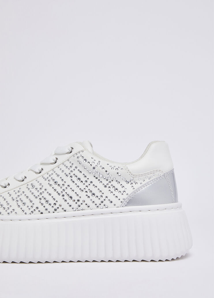 Sneakers avec strass monogramme blanc Liu Jo - medium