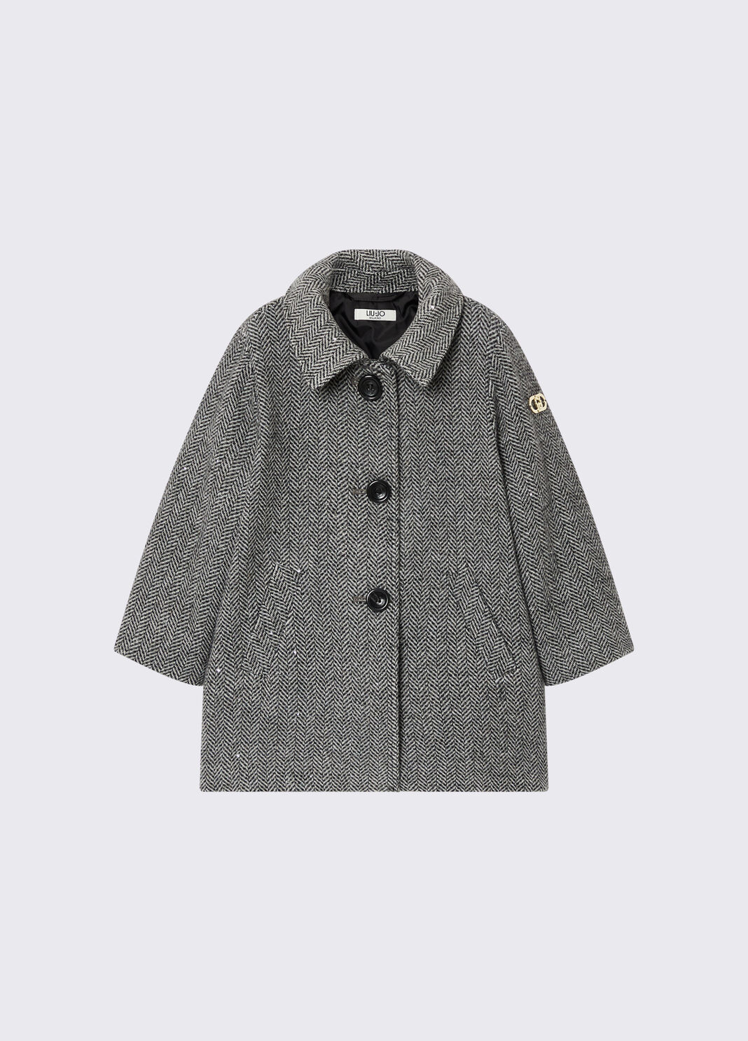 Herringbone Fabric Coat grey Liu Jo - large image number 0
