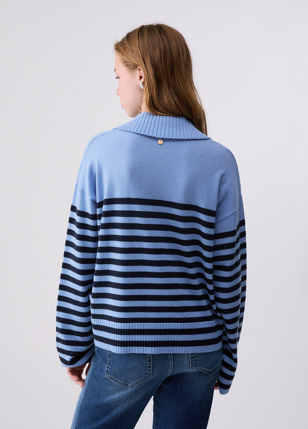 Knit striped with embroidery light blue Liu Jo - large image number 1