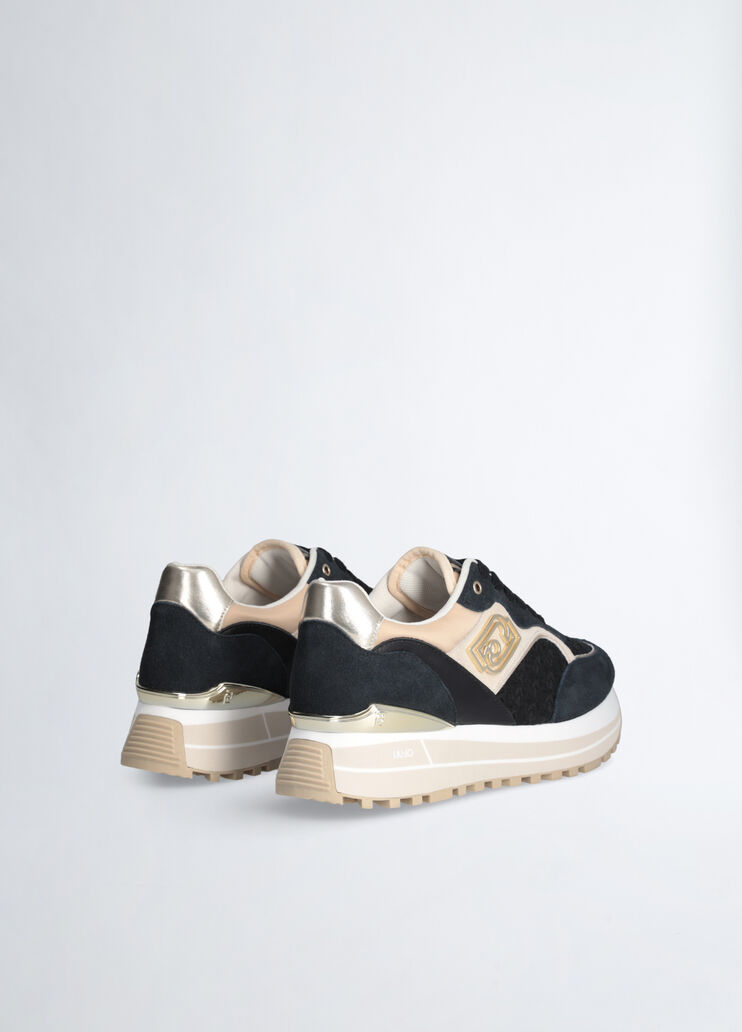 Platform sneakers with floral embroidery black Liu Jo - large image number 3 Platform sneakers with floral embroidery black Liu Jo - large image number 3