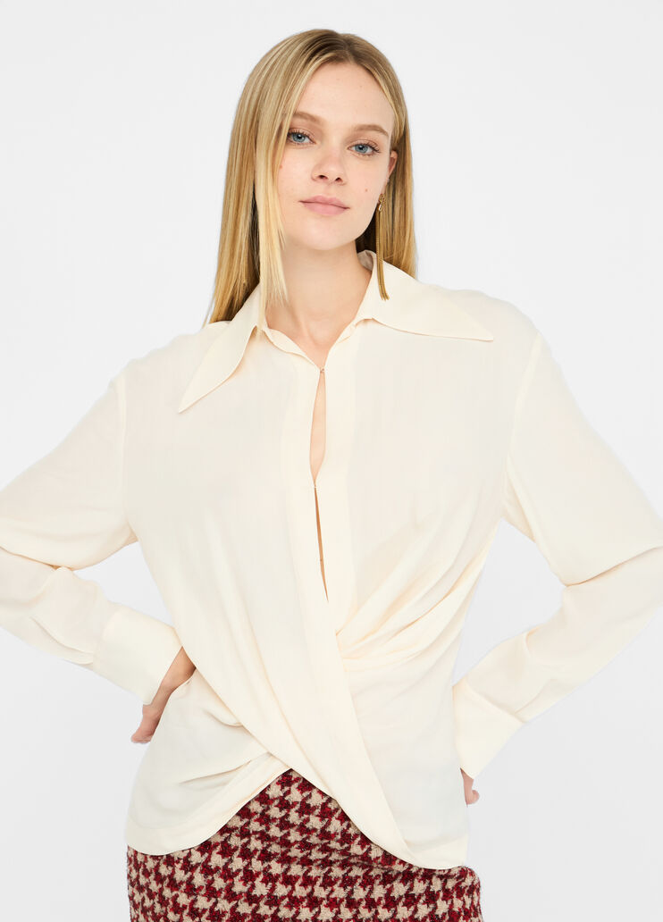 Crêpe de chine blouse cream Liu Jo - medium Crêpe de chine blouse cream Liu Jo - medium